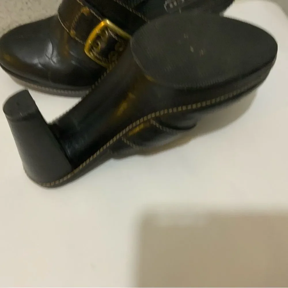 Coach Candace Buckle Mules Clogs Vintage Grunge Y2K Business Black Leather